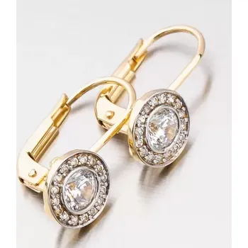 Náušnice Dámské náušnice visací ve žlutém zlatě 52GZ-8028Z-KL