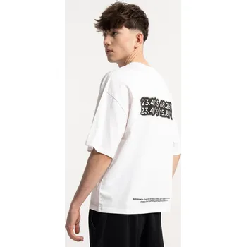 Chlapecké tričko Reporter Young | Chlapecké bílé tričko BOXY s potiskem souřadnic na zádech - Barva BÍLÁ, Velikost 170 253-0440B-08-200-1