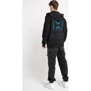 Chlapecká mikina Reporter Young | Chlapecká černá mikina s kapucí a potiskem HUD/UI - Barva ČERNÁ, Velikost 146 251-0555B-13-100-1