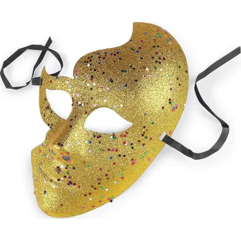 Karnevalová maska Benátská maska - škraboška Varianta: 3 zlatá, Balení: 1 ks