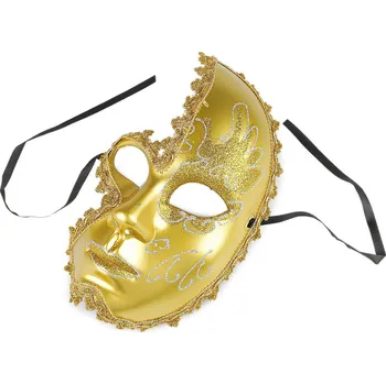 Karnevalová maska Benátská maska - škraboška Varianta: 2 zlatá, Balení: 1 ks