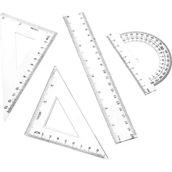 pravítka Sada pravítek 4 kusy malé