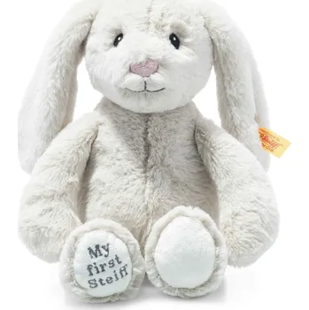 plyšák STEIFF PLYŠOVÝ KRÁLÍČEK STEIFF, MY FIRST STEIFF, HOPPIE LIGHT GREY, 26 CM