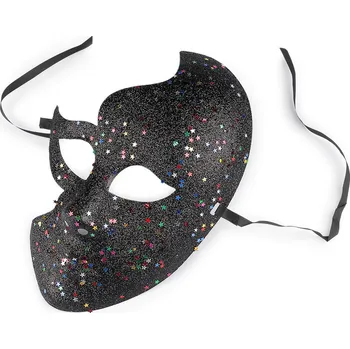 Karnevalová maska Benátská maska - škraboška Varianta: 4 černá, Balení: 1 ks