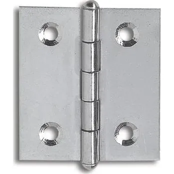 Nábytkové kování Knoflíkový pant - odlehčená verze 40 x 40 mm, lesklý nikl