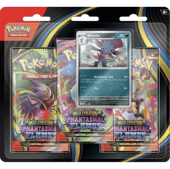 Sběratelská karetní hra Pokémon Phantasmal Flames - 3-Pack Blisters Číslo: Weavile
