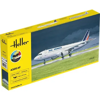 Plastikový model Airbus A320 (Air France) - obsahuje barvy a lepidlo - Heller STARTER KIT 56448