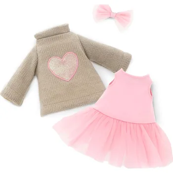 plyšák Šaty, svetr a mašle pro pejska Lucky Doggy - Pink Heart