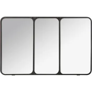 Zrcadlo Zrcadlo v kovovém rámu, černé, 45 x 70,5 cm, Atmosphera