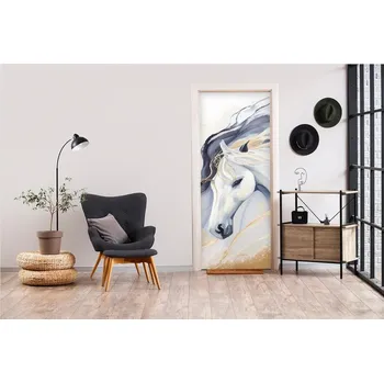 Fototapeta Samolepící fototapeta na dveře - Tanec bílých koní