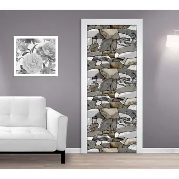 Fototapeta Samolepící fototapeta na dveře - Stěna z kamene