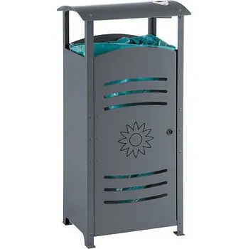 Venkovní odpadkový koš Koš s popelníkem obdélník