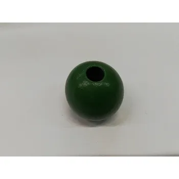 Korálek Dřevěné korále na výrobu lapače snů - 40mm - zelený