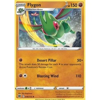 Sběratelská karetní hra Pokémon BRS 076/172 Flygon - Brilliant Stars Stav: Near Mint, Verze: NORMAL