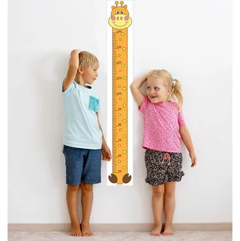 Fototapeta Samolepka na zeď - dětský metr žirafka