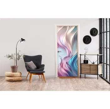 Fototapeta Samolepící fototapeta na dveře - Pastelové vlnění
