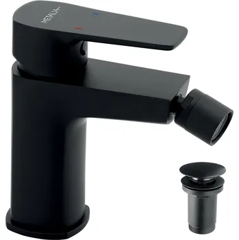 Vodovodní baterie Bidetová baterie s výpustí METALIA 58, černá