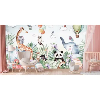 Fototapeta Dětská fototapeta na zeď - Veselý safari sen Typ: Vliesová