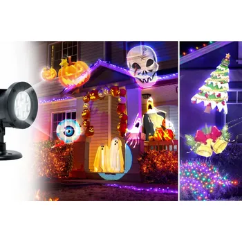 Party dekorace Fiestas Guirca LED projektor Halloween / Vánoce venkovní
