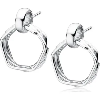 Náušnice Stříbrné proplétané náušnice - Meucci SLE119