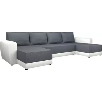 Sedací souprava Rohová sedací souprava Dakar NEW U šedá/ekokůže bílá Doprava ZDARMA.