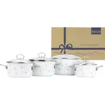 BELIS Smaltovaná sada nádobí 8-dílná - PREMIUM bílý - 19646-041DPIN3