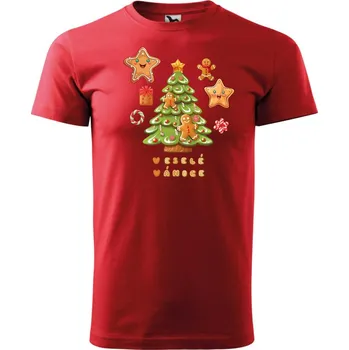 Dámské tričko MALFINI Vánoční tričko Basic, Perníčková kolekce 3 Velikost: 3XL