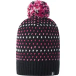 Dětská zimní čepice Reima Pampula černá/růžová 48-50