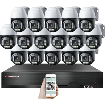 Kompletní kamerový systém 4K PoE IP 16 kamerový set XM-PTZ-1620D, 8Mpx, CZ menu