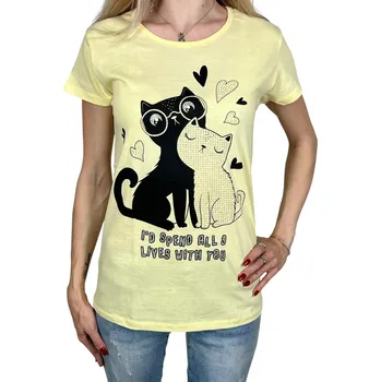 Dámské tričko Namso Dámské tričko s krátkým rukávem CATY Barva: Žlutá, Velikost: XL