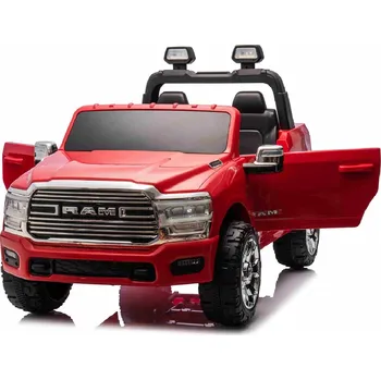 Dětské elektrovozidlo Dvoumístný pickup RAM 3500 s 2,4G dálkovým ovládáním, 2x200W/24V, 24V/7Ah, červený