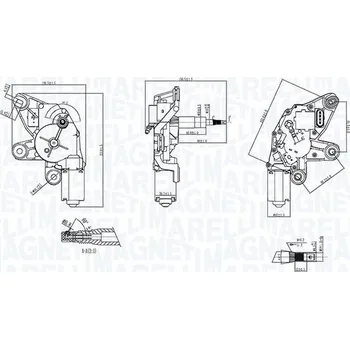 Motorek stěrače a odstřikovače Motor stěračů MAGNETI MARELLI 064371100010