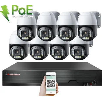 Kompletní kamerový systém 4K PoE IP 8 kamerový set XM-PTZ-821D 5x zoom, 8Mpx, CZ menu