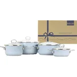 BELIS Smaltovaná sada nádobí 8-dílná - PREMIUM šedý - 19665-053000N3