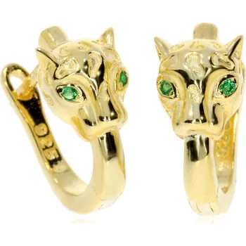 Náušnice Zlatnictví Helios Zlacené náušnice s pumou