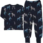 Bambusové dvoudílné rostoucí pyžamo Geggamoja - Navy Dala horse Velikost: 146/152