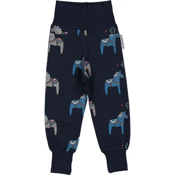 Bambusové dětské rostoucí kalhoty Geggamoja - Navy Dala horse Velikost: 74/80