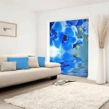 Žaluzie Vertikální fotožaluzie - Orchidej modrá Látka: Klasická