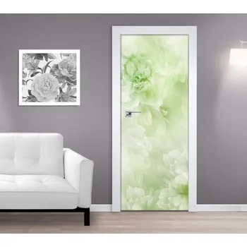 Fototapeta Samolepící fototapeta na dveře - Něžná pivoňka zelená
