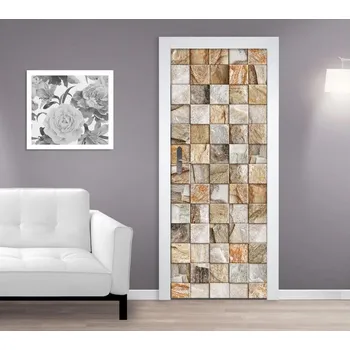 Fototapeta Samolepící fototapeta na dveře - Mozaika z kamene