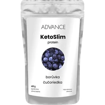 Fitness strava Advance KetoSlim Proteinový nápoj na hubnutí – borůvka 480 g