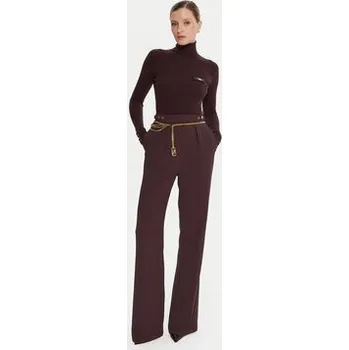 Pánské kalhoty Elisabetta Franchi Kalhoty z materiálu PA-099-56E2-V390 Bordó Regular Fit 48