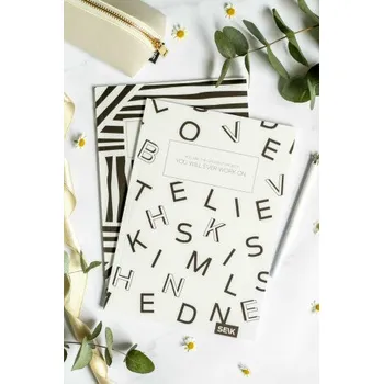 Zápisník Linkovaný a čtverečkovaný zápisník – Black & White (2ks)