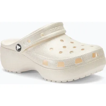 Dámské pantofle Dámské žabky Crocs Classic Platform Glitter chalk