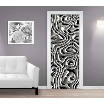 Fototapeta Samolepící fototapeta na dveře - 3D Abstrakce z kovu