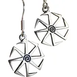 Drakkaria KOLOVRAT, stříbrné náušnice, Ag 925