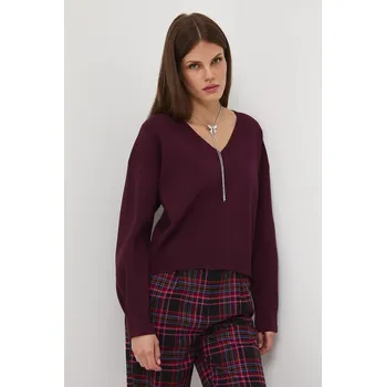 Dámský svetr Svetr Medicine dámský, vínová barva RW25-SWD064 93X, vel. XXL