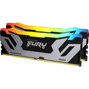 Operační paměť Kingston FURY 48GB KIT DDR5 8400MT/s CL40 CUDIMM Renegade RGB Silver XMP KF584CU40RSAK2-48