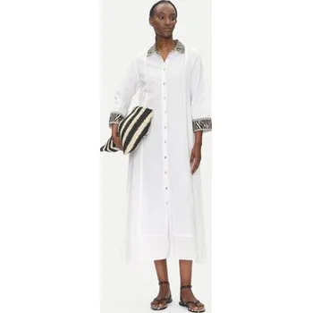 Dámské šaty LOLA CASADEMUNT Košilové šaty LS2516042 Bílá Relaxed Fit M