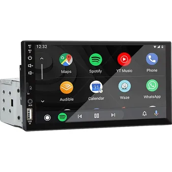 Autorádio Autorádio Ossuret Autorádio 1din CarPlay Android, multimediální přehrávač HD, mirror link parkovací kamera